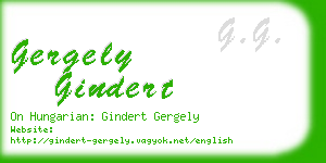 gergely gindert business card